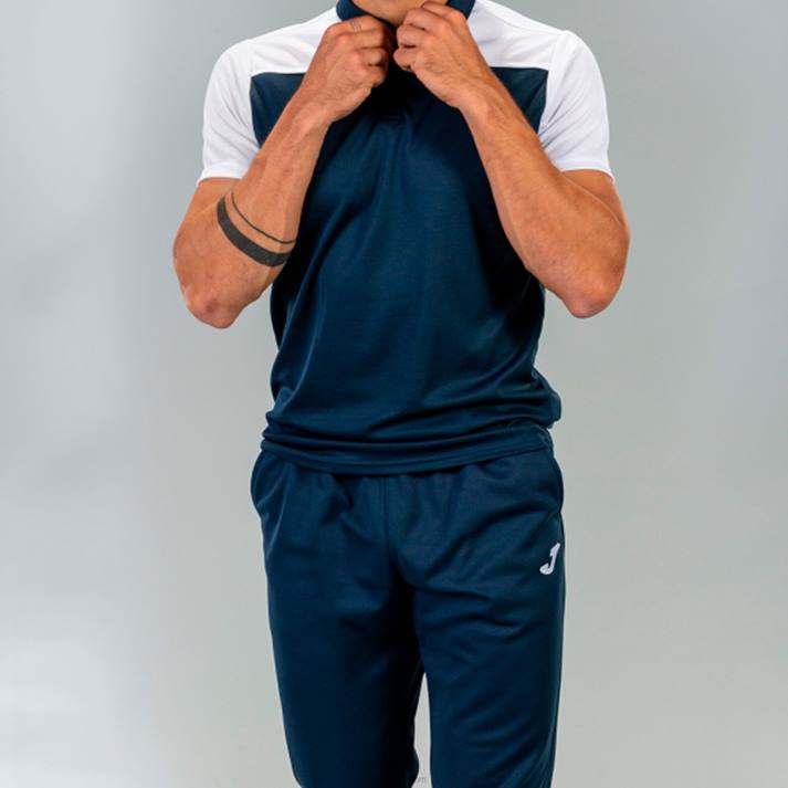 Joma 82P4R519 الأزرق الداكن الأبيض قميص بولو بأكمام قصيرة هواية II رجال