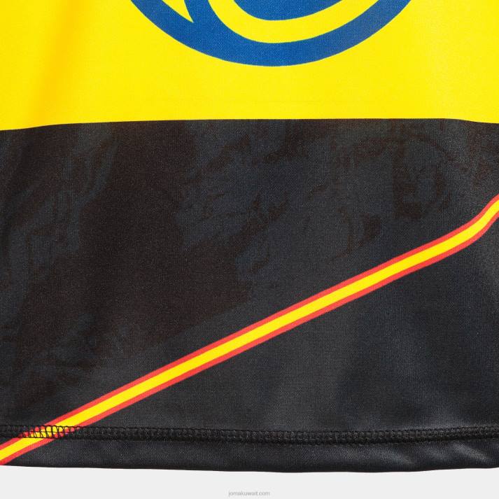 Joma 82P4R534 أسود رمادي غامق قميص قصير الأكمام 3 زي الاتحاد الملكي الاسباني لكرة اليد