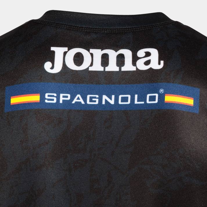 Joma 82P4R534 أسود رمادي غامق قميص قصير الأكمام 3 زي الاتحاد الملكي الاسباني لكرة اليد