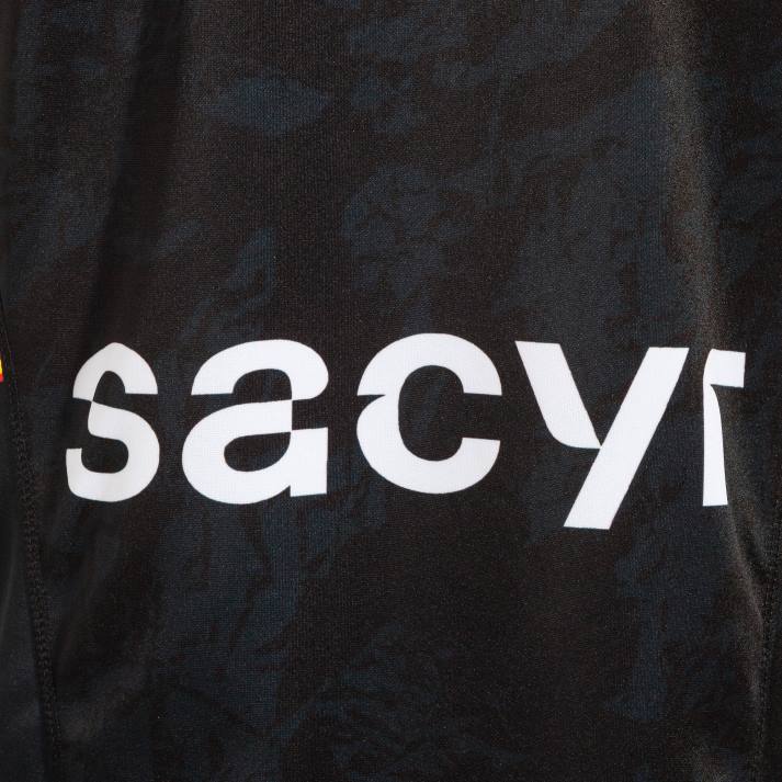 Joma 82P4R534 أسود رمادي غامق قميص قصير الأكمام 3 زي الاتحاد الملكي الاسباني لكرة اليد