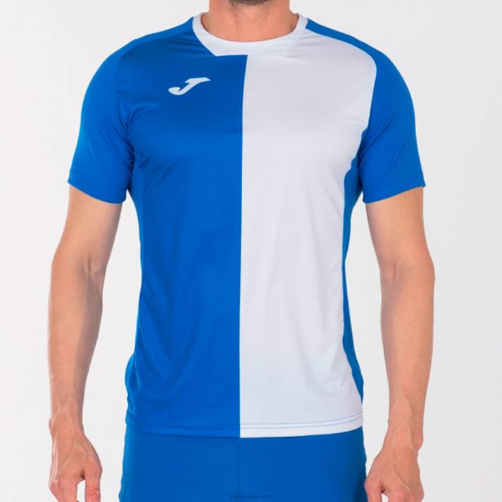 Joma 82P4R537 أزرق ملكي أبيض قميص مدينة كم قصير رجال