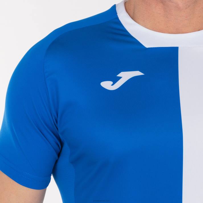 Joma 82P4R537 أزرق ملكي أبيض قميص مدينة كم قصير رجال
