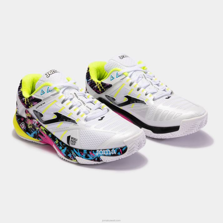 Joma 82P4R53 أبيض أحذية t.open 23 world padel tour-wpt clay