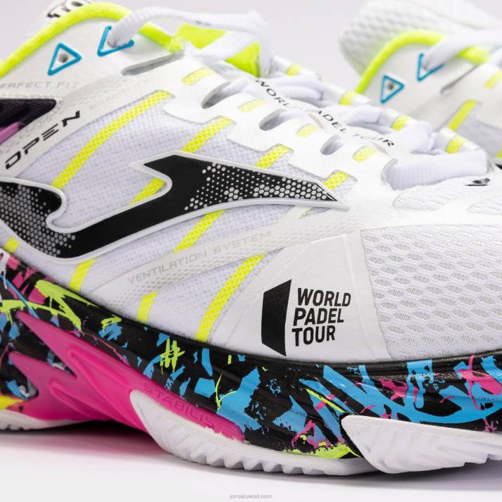 Joma 82P4R53 أبيض أحذية t.open 23 world padel tour-wpt clay
