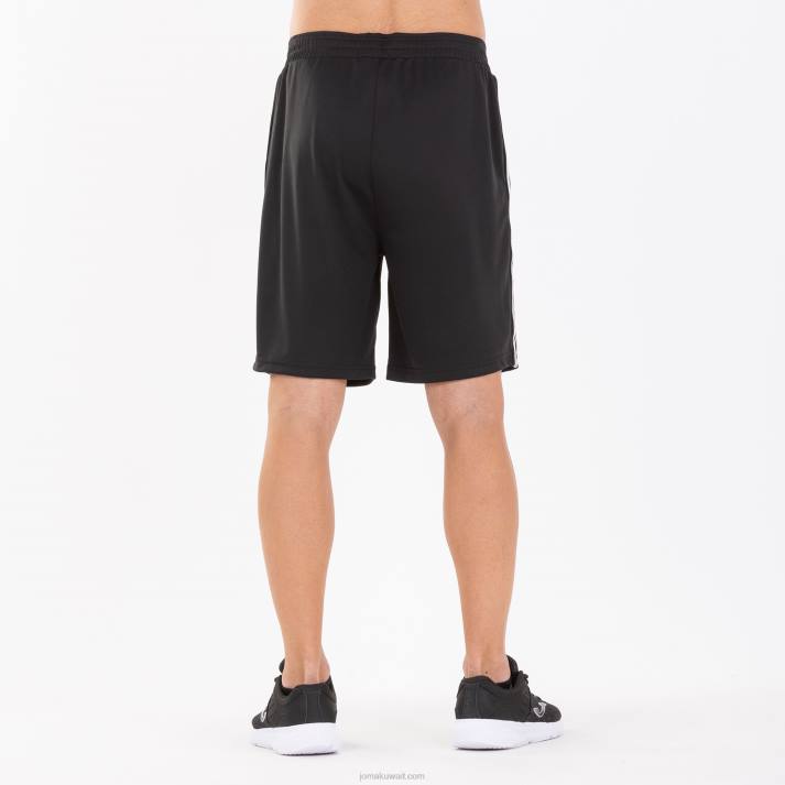 Joma 82P4R542 أسود أبيض شورت برمودا كلاسيك رجال