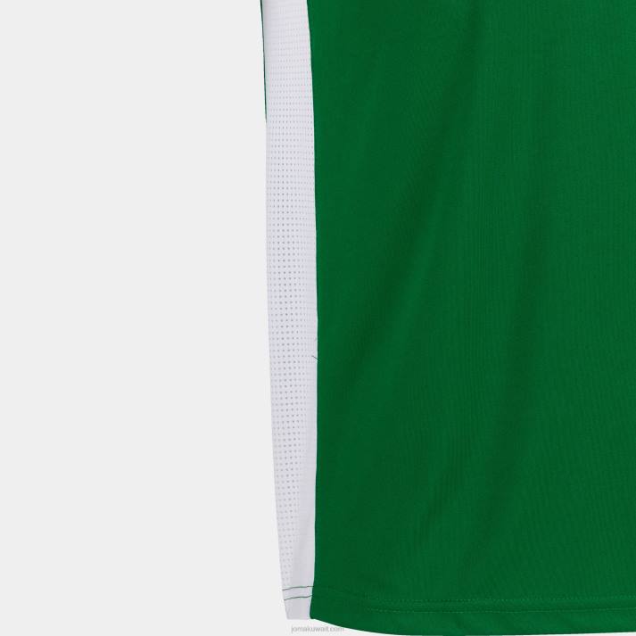 Joma 82P4R544 أبيض أخضر قميص كوزنسا بأكمام قصيرة رجال