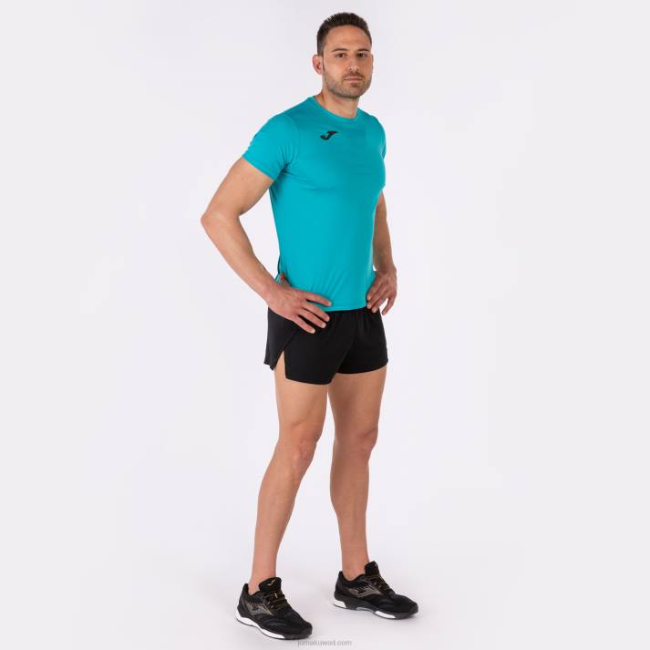 Joma 82P4R54 الفيروز قميص قصير الأكمام سجل الثاني رجال