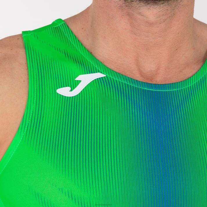 Joma 82P4R558 الفلورسنت الأخضر والأزرق الملكي بلا أكمام تي شيرت أوليمبيا رجال