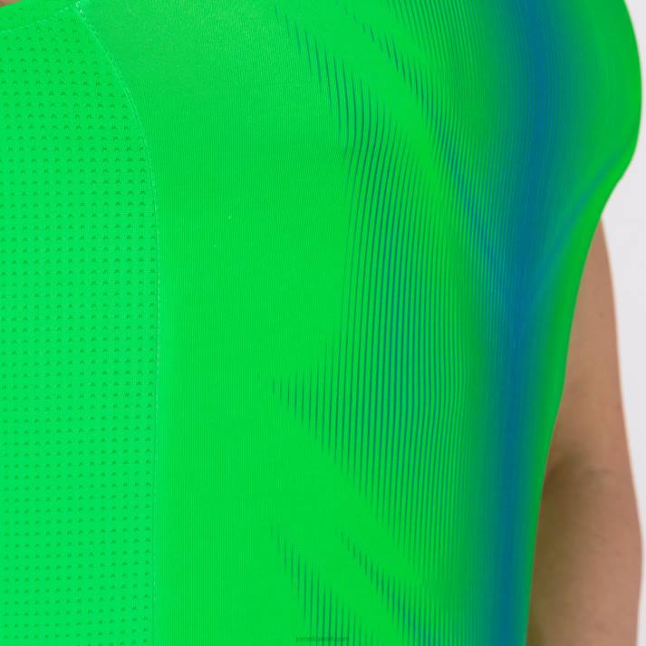 Joma 82P4R558 الفلورسنت الأخضر والأزرق الملكي بلا أكمام تي شيرت أوليمبيا رجال