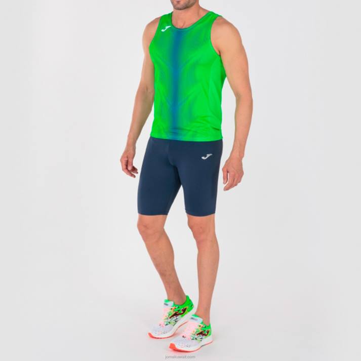 Joma 82P4R558 الفلورسنت الأخضر والأزرق الملكي بلا أكمام تي شيرت أوليمبيا رجال