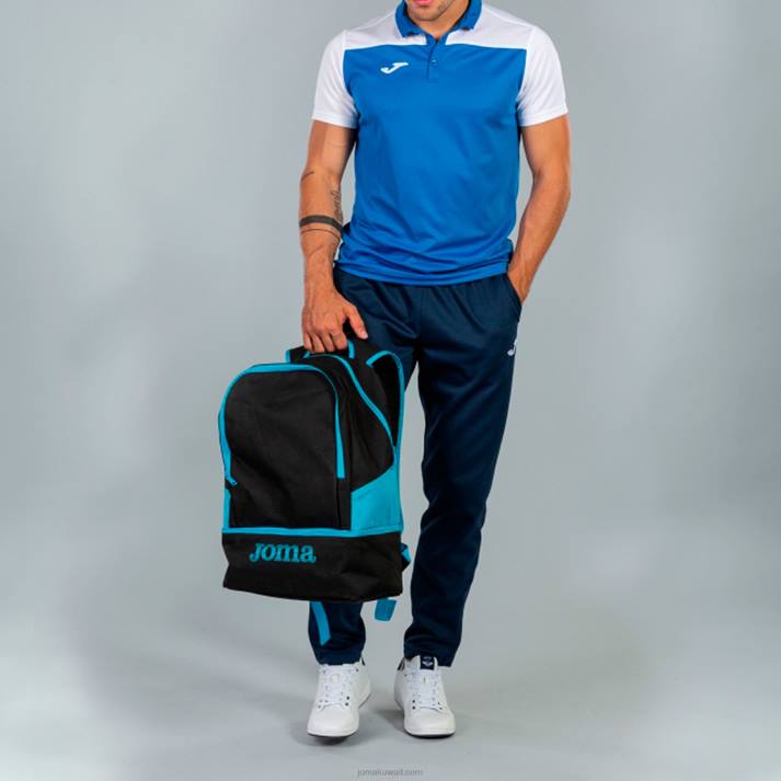 Joma 82P4R568 أزرق ملكي أبيض قميص بولو بأكمام قصيرة هواية II رجال