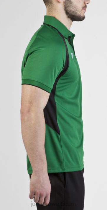 Joma 82P4R572 أخضر أسود بطولة قميص بولو قصير الأكمام III رجال
