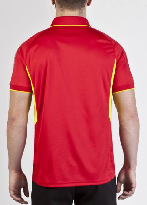 Joma 82P4R573 احمر اصفر بطولة قميص بولو قصير الأكمام III رجال