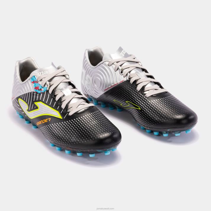 Joma 82P4R589 الفضة السوداء حذاء كرة القدم xpander 23 عشب صناعي