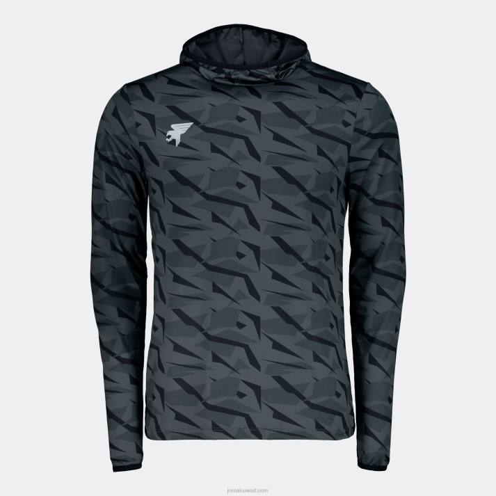 Joma 82P4R594 الرمادي الداكن مستكشف قميص طويل الأكمام رجال