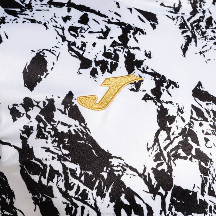 Joma 82P4R60 أبيض أسود قميص قصير الأكمام أسد رجال