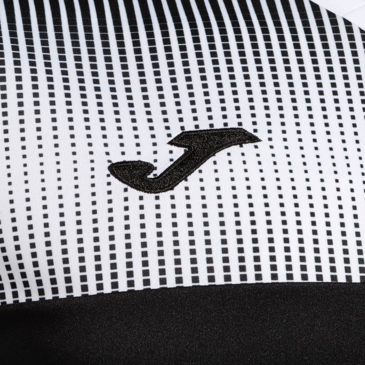 Joma 82P4R612 أسود أبيض قميص بأكمام قصيرة مستعر أعظم صديق للبيئة رجال