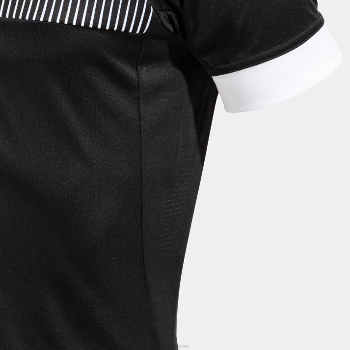 Joma 82P4R612 أسود أبيض قميص بأكمام قصيرة مستعر أعظم صديق للبيئة رجال