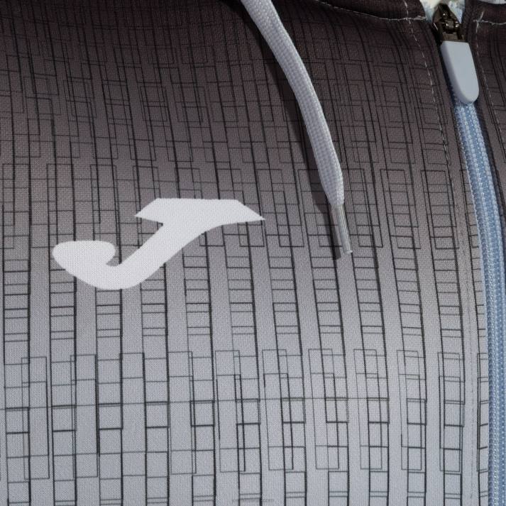 Joma 82P4R617 السماء الزرقاء السوداء جاكيت بغطاء رأس Tiger v رجال