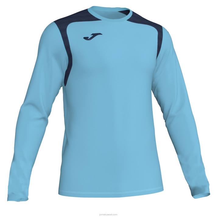 Joma 82P4R630 الفيروز الأزرق الداكن بطولة القميص بأكمام طويلة v رجال