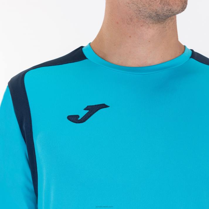 Joma 82P4R630 الفيروز الأزرق الداكن بطولة القميص بأكمام طويلة v رجال