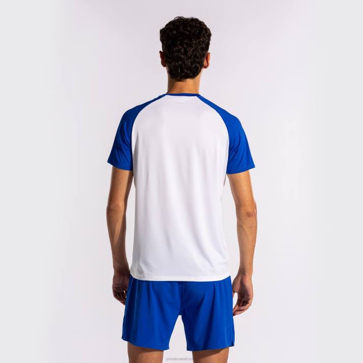 Joma 82P4R639 أبيض أزرق ملكي قميص قصير الأكمام النخبة x رجال