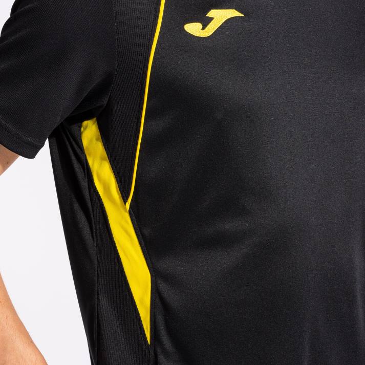 Joma 82P4R647 أصفر مسود قميص بطولة قصيرة الأكمام السابع رجال