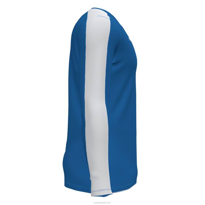 Joma 82P4R700 أزرق ملكي أبيض أكاديمية قميص بأكمام طويلة III رجال