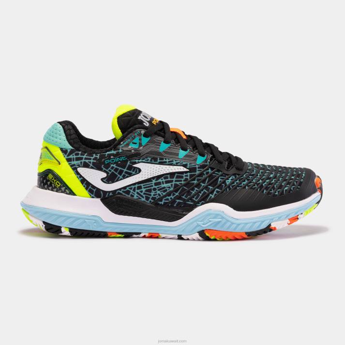 Joma 82P4R72 أسود مكس أخضر نقطة الأحذية 22 محكمة صلبة