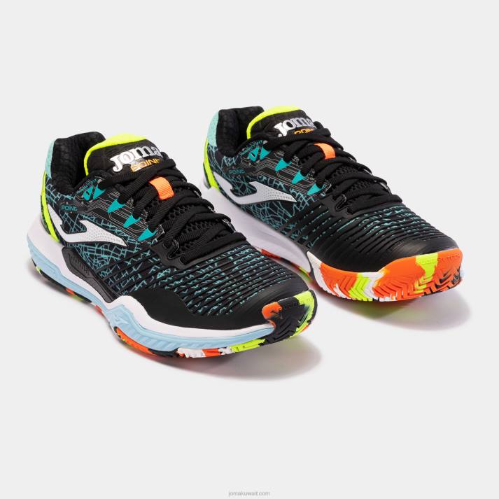 Joma 82P4R72 أسود مكس أخضر نقطة الأحذية 22 محكمة صلبة