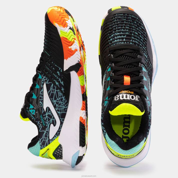 Joma 82P4R72 أسود مكس أخضر نقطة الأحذية 22 محكمة صلبة