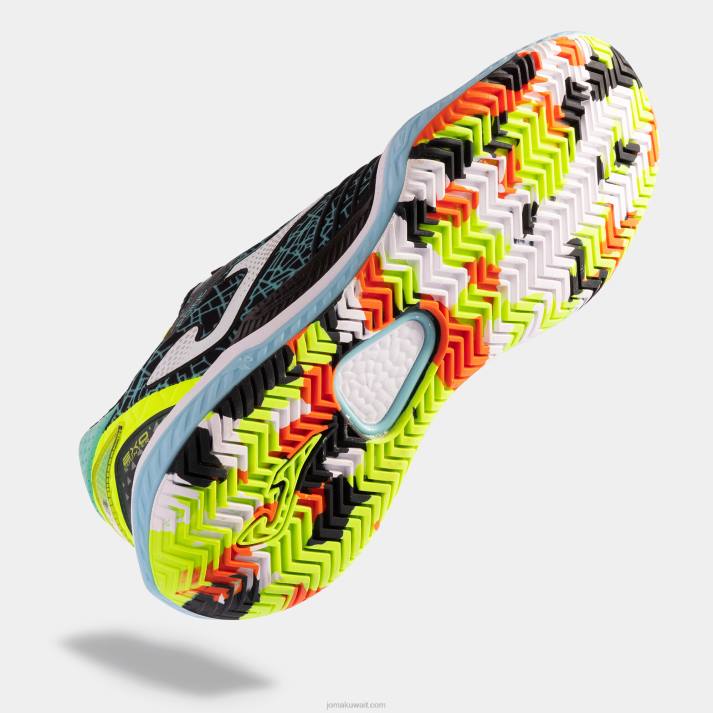 Joma 82P4R72 أسود مكس أخضر نقطة الأحذية 22 محكمة صلبة