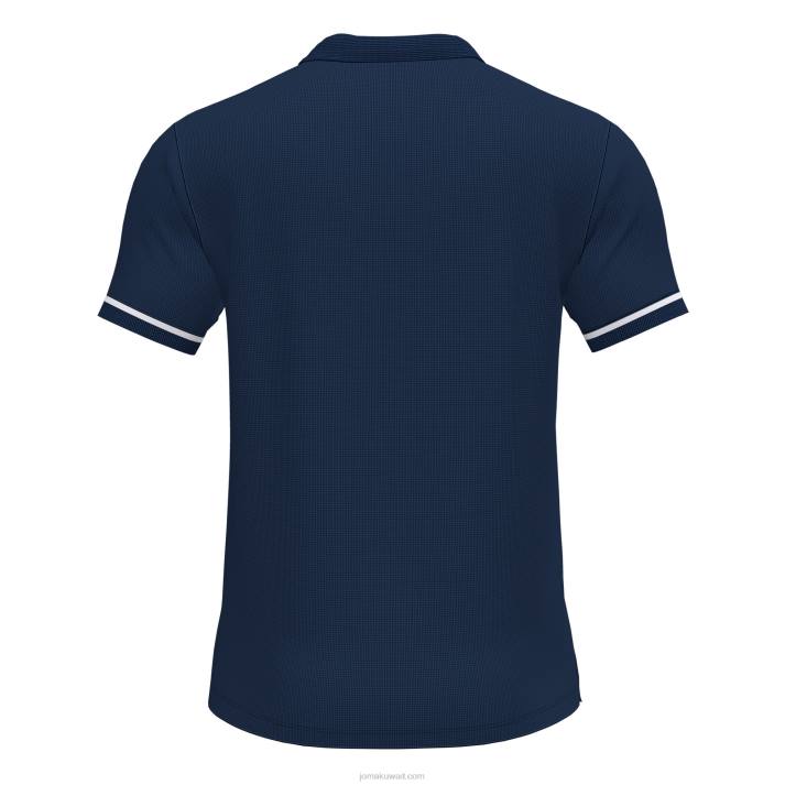 Joma 82P4R733 الأزرق الداكن الأبيض بطولة قميص بولو قصير الاكمام vi رجال