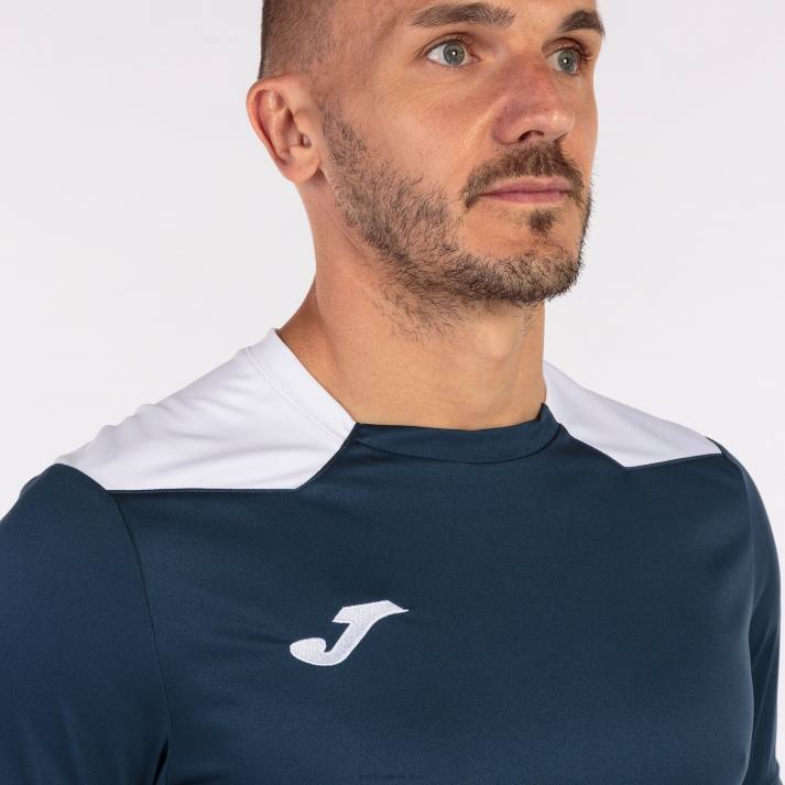 Joma 82P4R735 الأزرق الداكن الأبيض بطولة قميص قصير الأكمام سادسا رجال