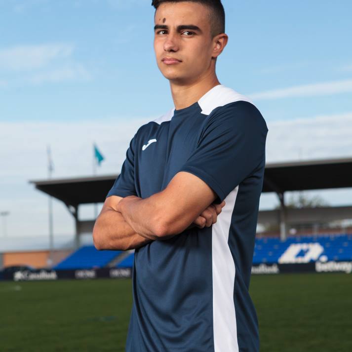 Joma 82P4R735 الأزرق الداكن الأبيض بطولة قميص قصير الأكمام سادسا رجال