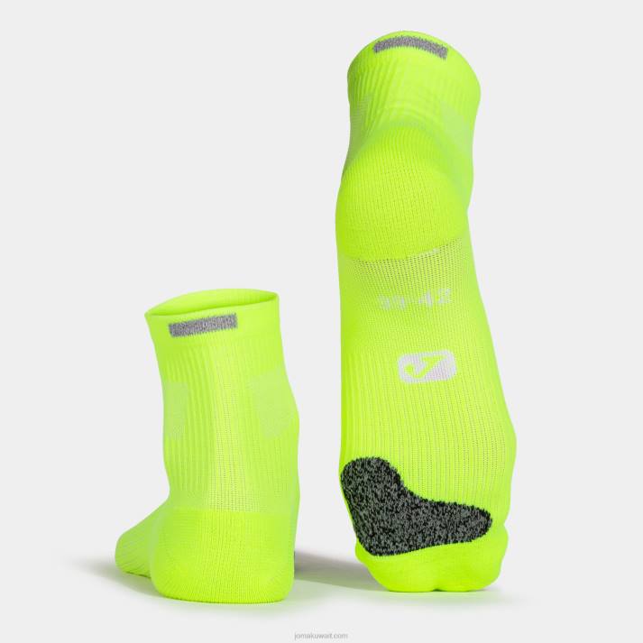 Joma 82P4R73 الفلورسنت الأخضر الرمادي والأصفر تشغيل الجوارب ليلا