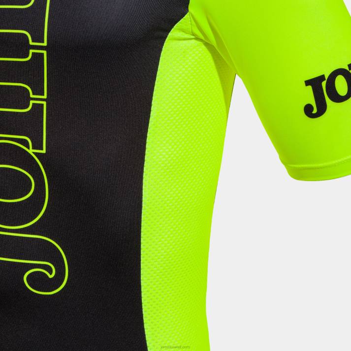 Joma 82P4R742 أسود أصفر فلوري جيرسي الدراجات كرونو