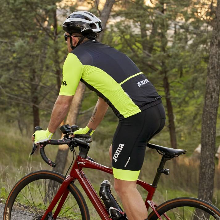 Joma 82P4R742 أسود أصفر فلوري جيرسي الدراجات كرونو