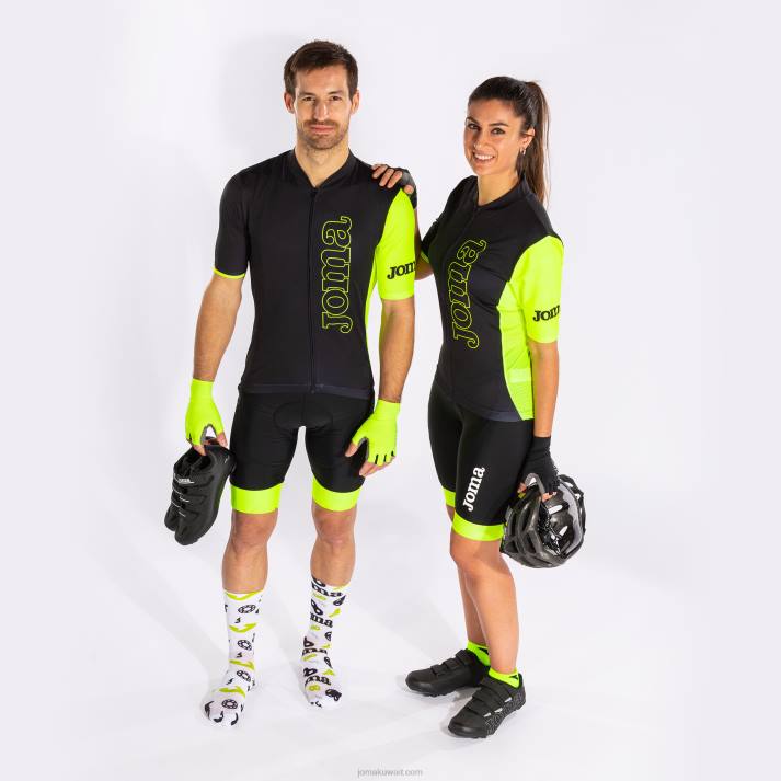 Joma 82P4R742 أسود أصفر فلوري جيرسي الدراجات كرونو