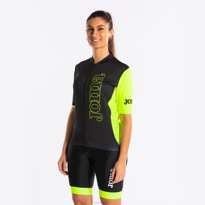 Joma 82P4R742 أسود أصفر فلوري جيرسي الدراجات كرونو