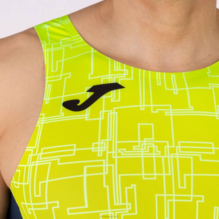 Joma 82P4R757 الأزرق الداكن أصفر فلوري النخبة من الدبابات الثامن رجال