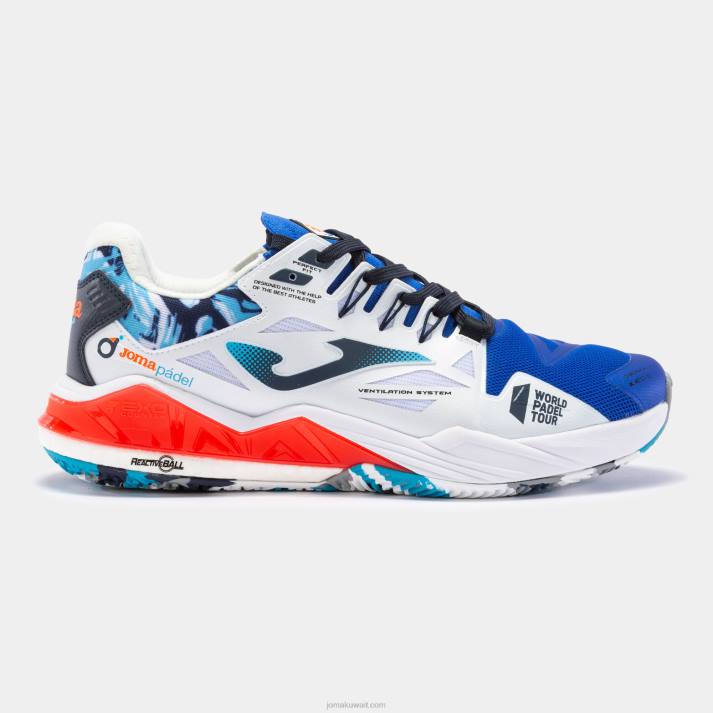 Joma 82P4R75 أزرق ملكي أبيض أحذية تي تدور 23 طين رجال