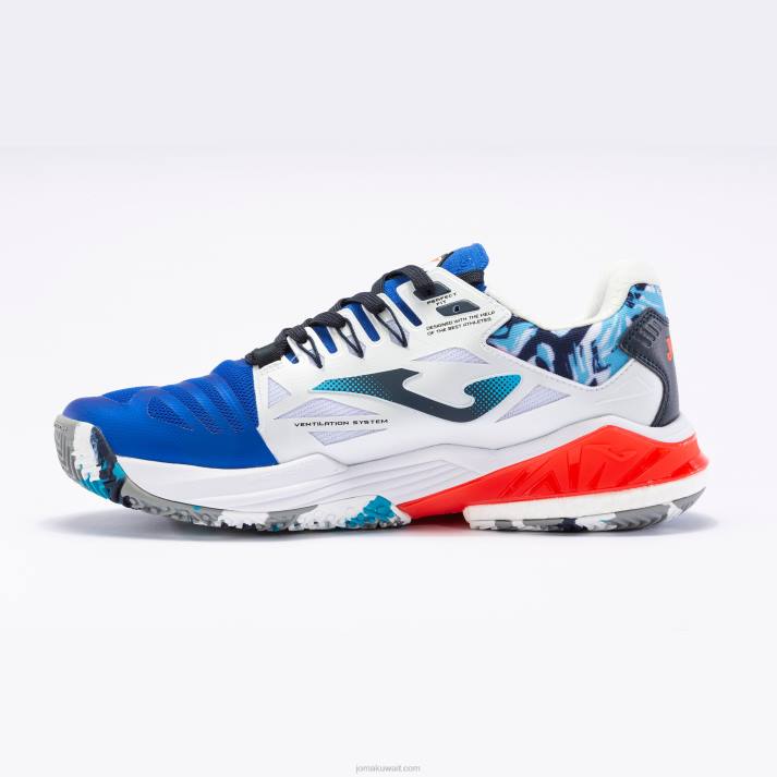 Joma 82P4R75 أزرق ملكي أبيض أحذية تي تدور 23 طين رجال