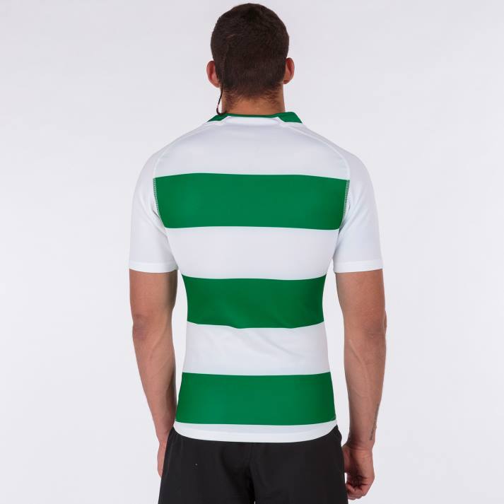 Joma 82P4R764 أبيض أخضر قميص قصير الأكمام prorugby الثاني رجال