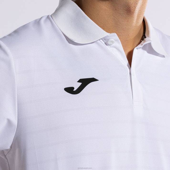Joma 82P4R775 أبيض قميص بولو قصير الأكمام تورنيو رجال