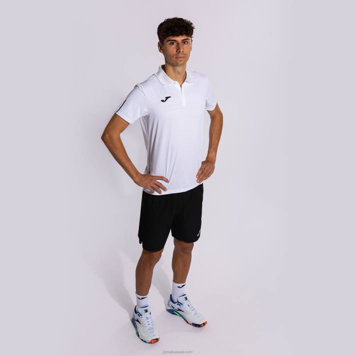 Joma 82P4R775 أبيض قميص بولو قصير الأكمام تورنيو رجال