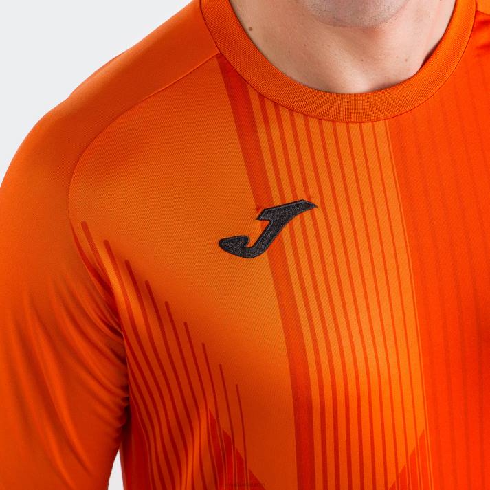 Joma 82P4R776 البرتقالي قميص نمر كم قصير رجال