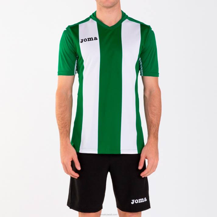 Joma 82P4R787 أبيض أخضر قميص بيزا كم قصير رجال