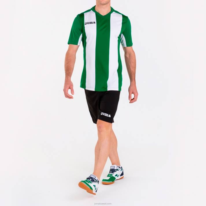 Joma 82P4R787 أبيض أخضر قميص بيزا كم قصير رجال
