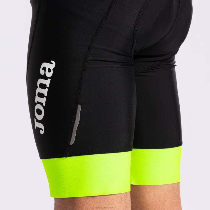 Joma 82P4R790 أسود أصفر فلوري شورت ركوب الدراجات كرونو رجال